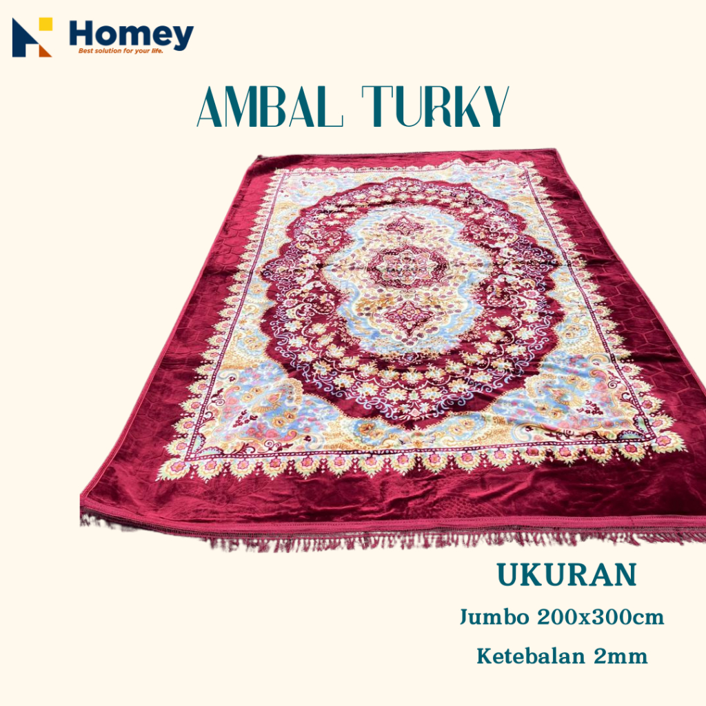 [ HOMEY ] || AMBAL TURKEY KARPET UKURAN 2X3M KARPET ORIGINAL QUALITY ANTISLIP