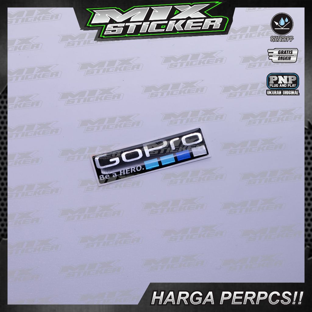 emblem gopro / sticker logo gopro / emblem timbul gopro / stiker timbul gopro / stiker logo gopro