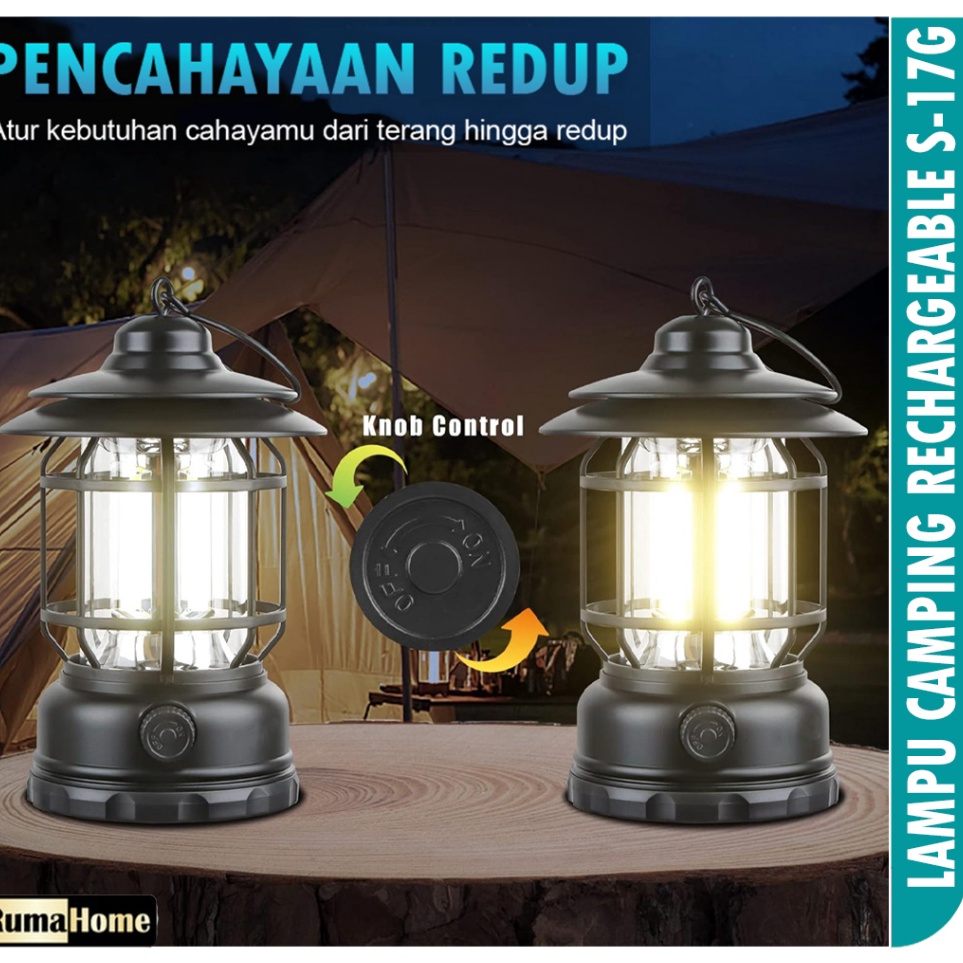 Sekarang Untung  Lampu lentera emergency retro lampu tenda camping waterproof  lampu angkringan rech