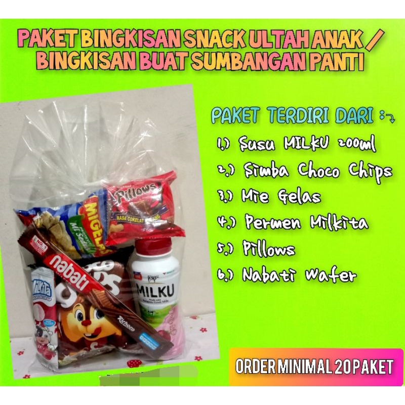 PAKET ULANG TAHUN / SNACK ULTAH / HADIAH ULTAH / BINGKISAN ULTAH ANAK (1 HARI JADI)
