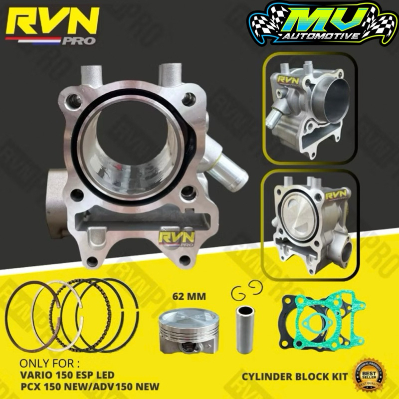 BLOK SEHER K59 KOMPLIT PISTON KIT VARIO 150 125 ESP LED PCX 150 NEW ADV 150 VARIO 125 LED TECHNO ORI