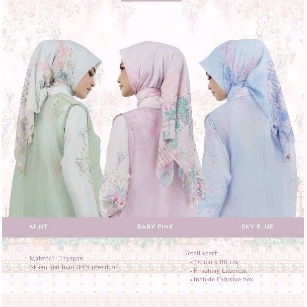 DYN - Celestia Scarf DYN SIGNATURE Hijab segiempat premium DYN CLOTHINGLINE