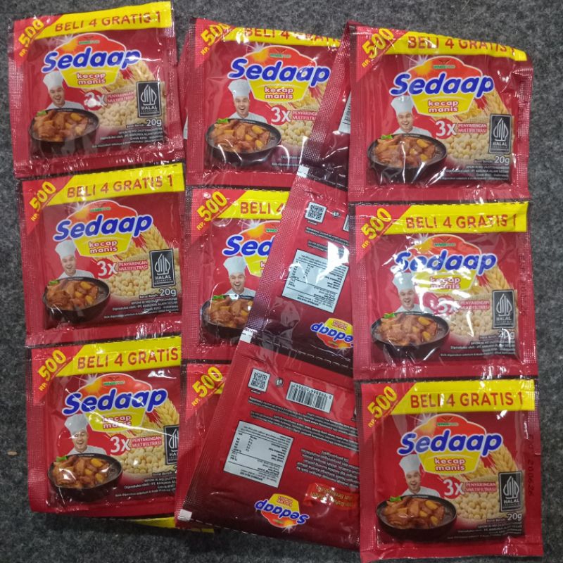 

[dapet 5pcs] Sedap Kecap Manis Sachet Renceng Renteng Ecer Beli 4 Gratis 1 20 Gram