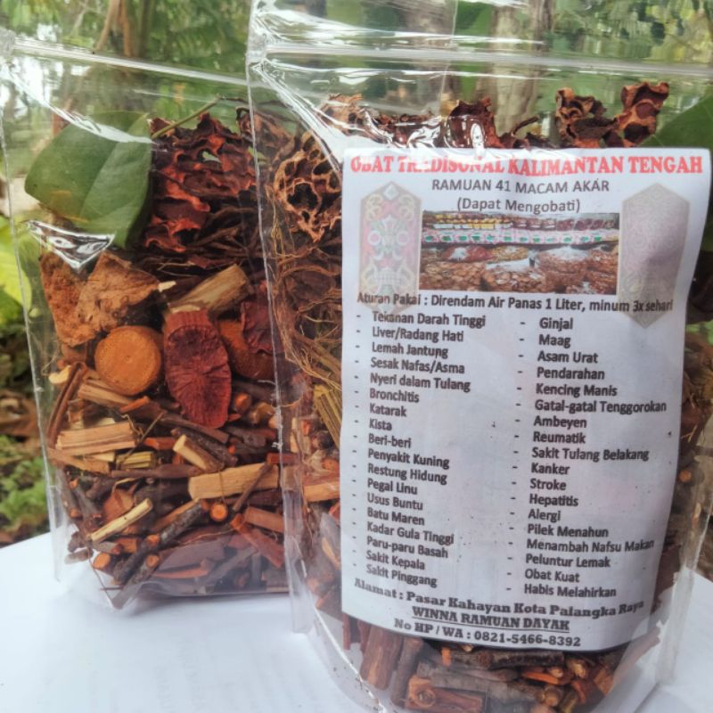 RAMUAN 41 MACAM HERBAL/MENG0BATI SEMUA PENYAKIT/RAMUAN ALAMI PATEN/OBAT HERBAL/AKAR BAJAKAH/HERBAL A