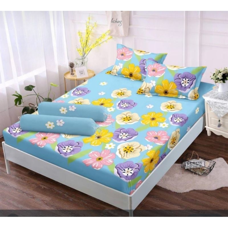 Piyugardening Bed Cover Set.Motif Bunga