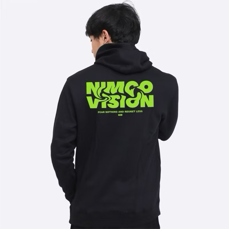 Hoodie Nimco Hitam NM0002 Sweatershirt Pria Wanita