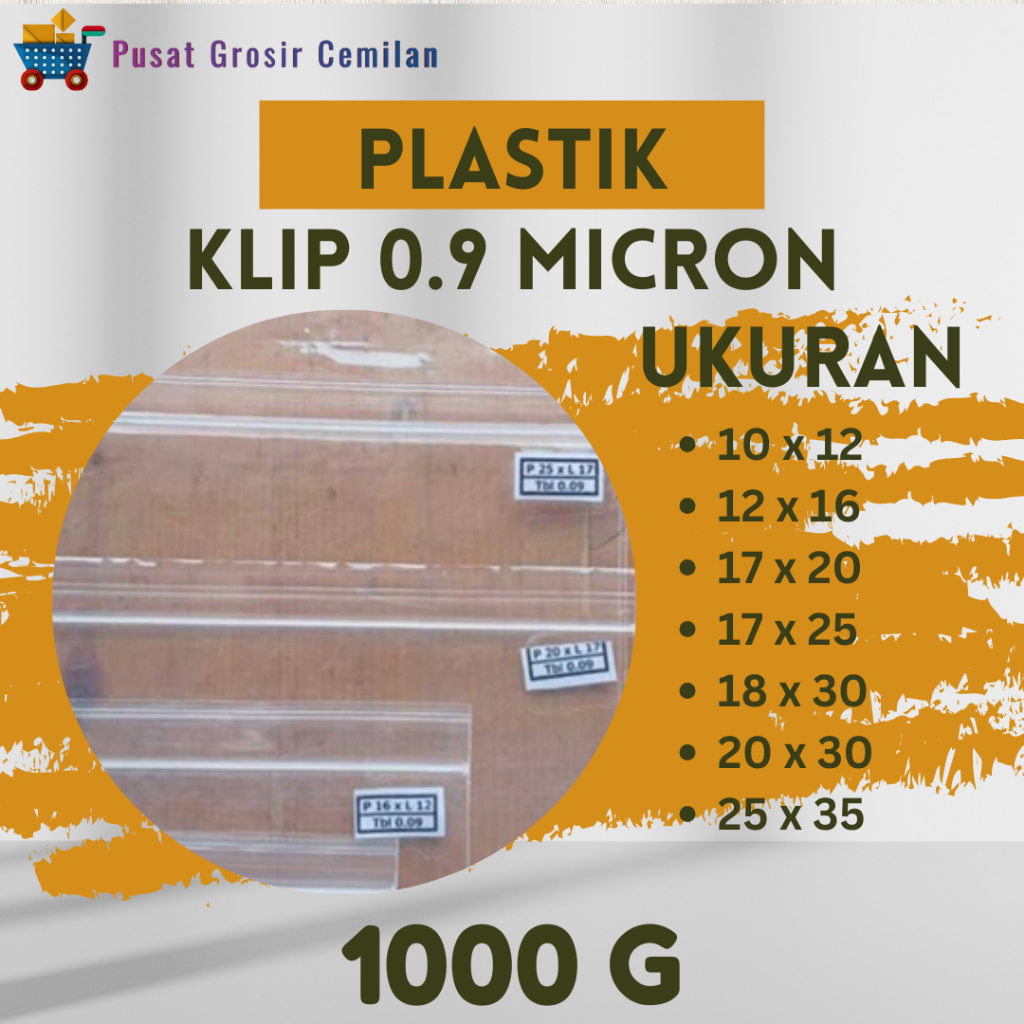 Plastik Klip PP Tebal Kaku 90 Micron Isi 1 Kg Plastik Zipper Makanan Plastik Ziplock Cetik