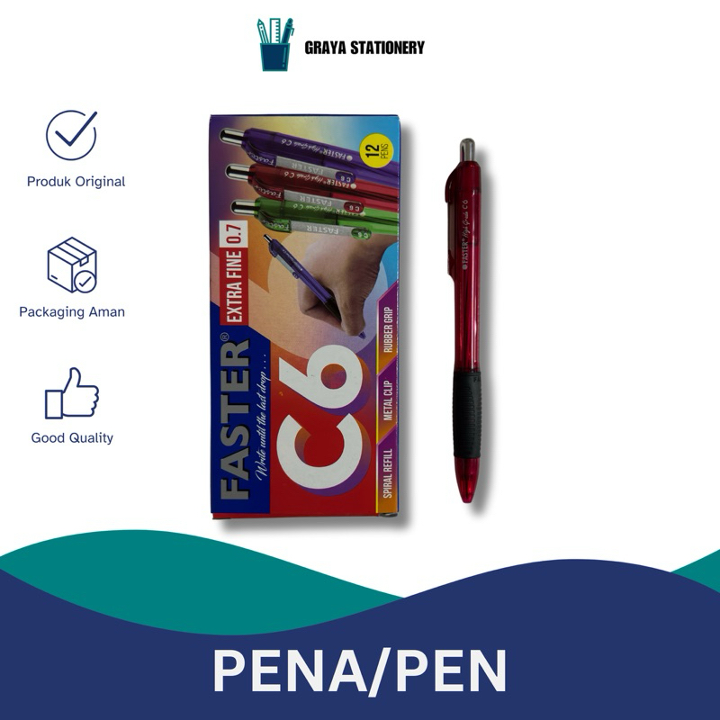 

Pulpen Faster C-6 Hitam