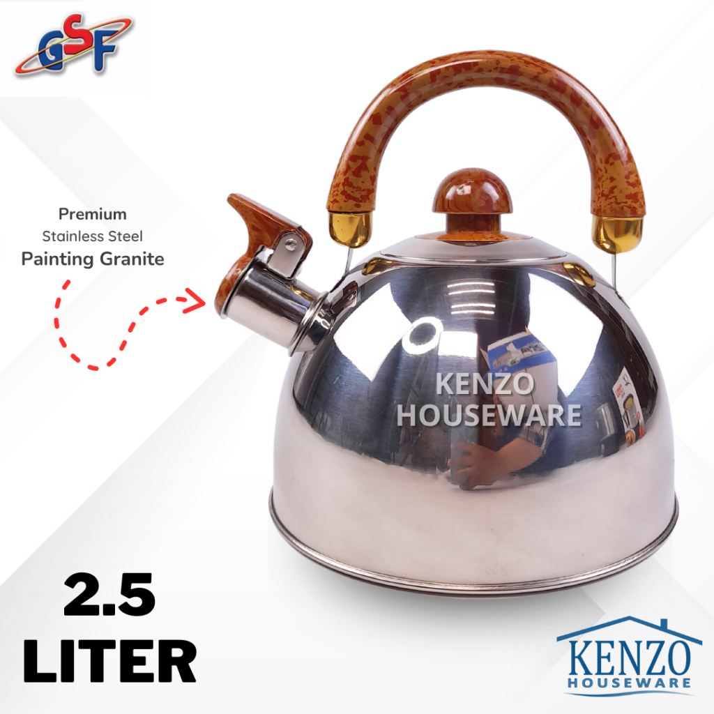 Teko Panci Masak Bunyi Air Panas GSF Teko Masak Air Siul Stainless