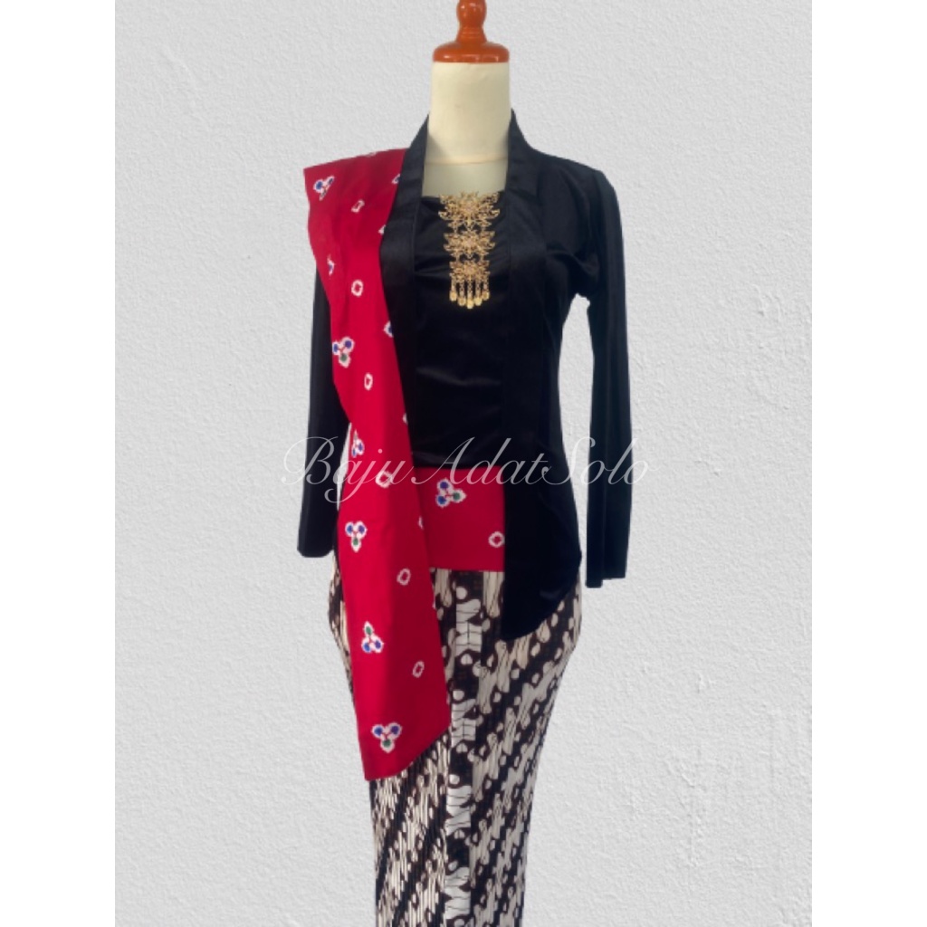 Kebaya Bludru Set//Kebaya+Plisket+Angkin+Selendang+Bross//Pakaian Tradisional Jawa//Termurah