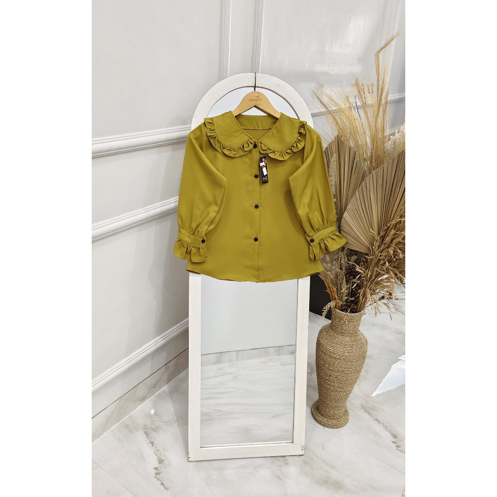 kemeja anak perempuan usia 7-8 tahun / baju anak lengan panjang murah