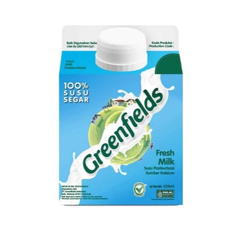 

Greenfields Fresh Milk / Susu Pasteurisasi 320 Ml (Gosend/Grab)