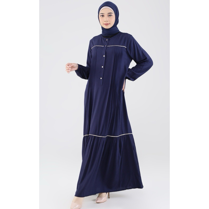 NAIA Falisha dress gamis in navy blue preloved