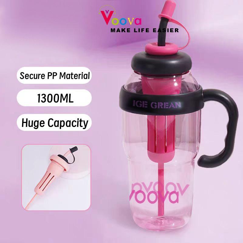 VOOVA Tumbler Botol Air Minum Jumbo Kapasitas 1300ML Besar Botol Air Anak Jumbo Premium dengan Sedot