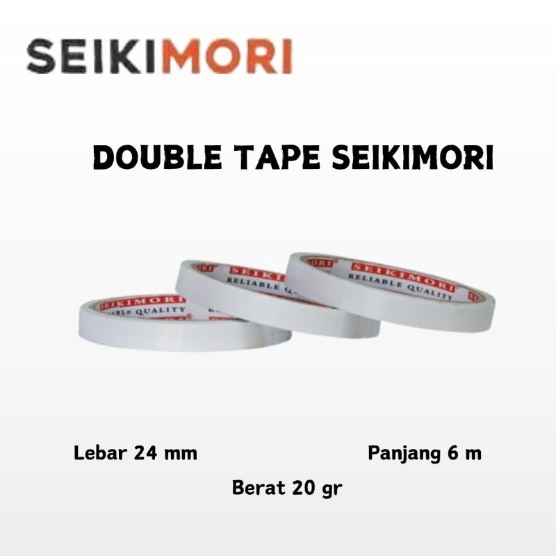 

Double Tape Seikimori Isolasi Bolak Balik
