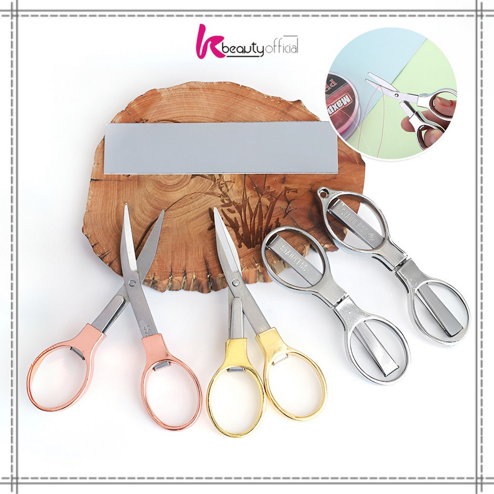 

KB-C1199 Gunting Lipat Portable Bahan Stainless Steel / Gunting Lipat Mini Gunting Travel Scissors Serbaguna Model Kacamata