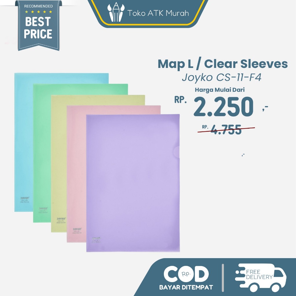 

Map L / Clear Sleeves Joyko CS-11-F4 Pastel Color