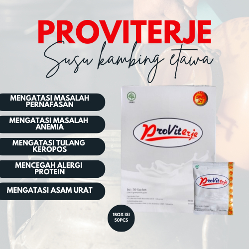 

SUSU KAMBING PLUS ROYAL JELLY SACHET PROVITERJE|ATASI MASALAH PERNAFASAN KEROPOSAN TULANG DAN ANEMIA