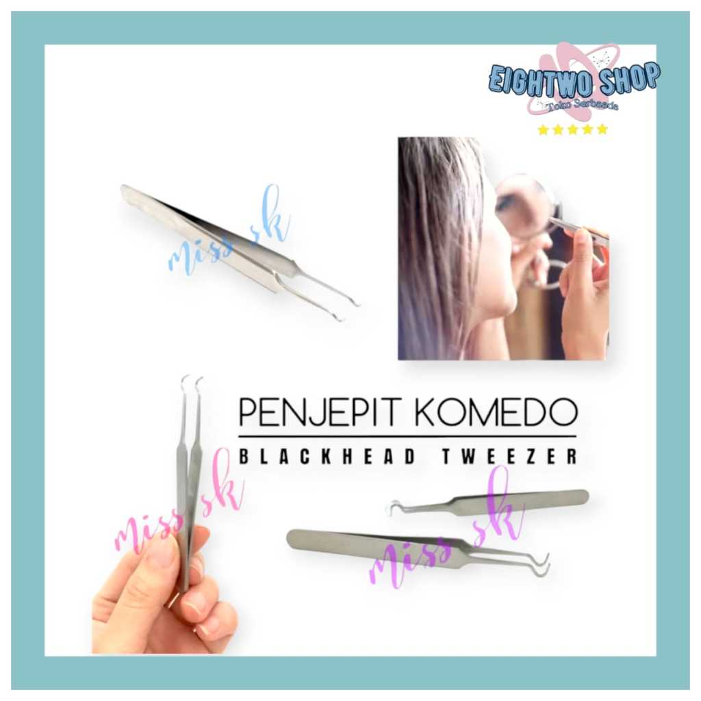 Pinset Jepit Komedo Stainless Steel Blackhead Tweezer / Alat Capit Untuk Menghilangkan Komedo / Penj