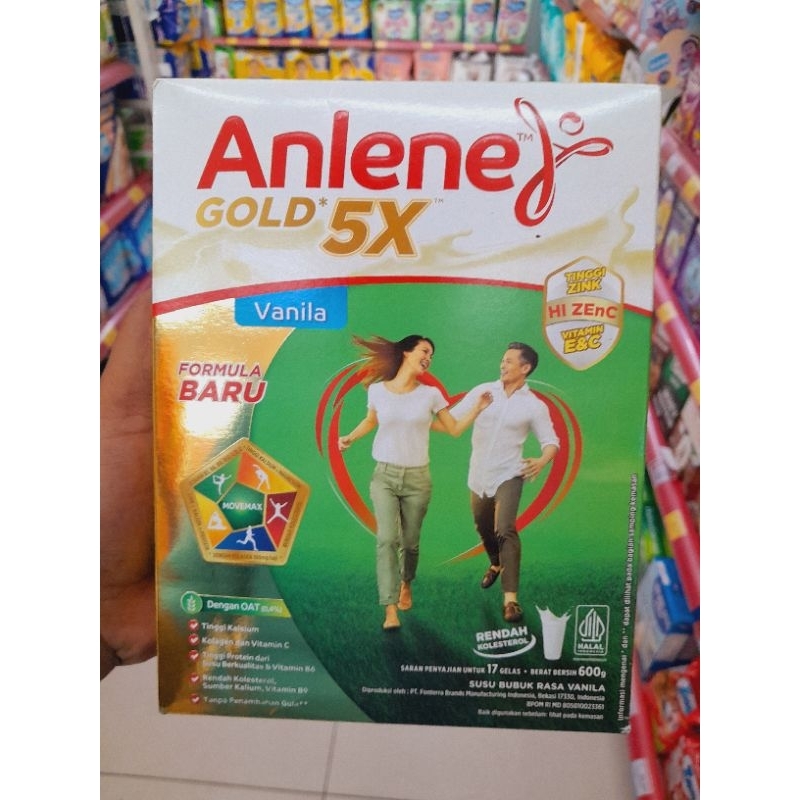 

anlene gold 5x susu bubuk dewasa vanila 600g - tulang otot & sendi