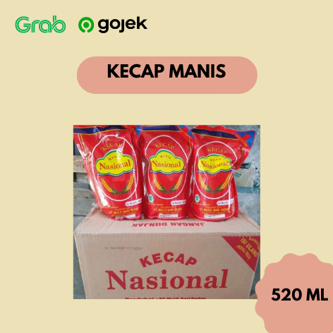 

Kecap Manis Nasional Pouch 520ml - 12 Pcs (1 Dus)