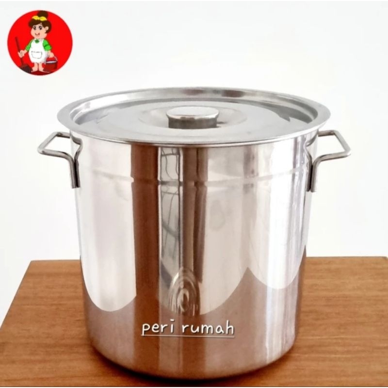 Panci Tinggi Stainless Panci Kuah Panci Bakso Soto Stock Pot 27cm