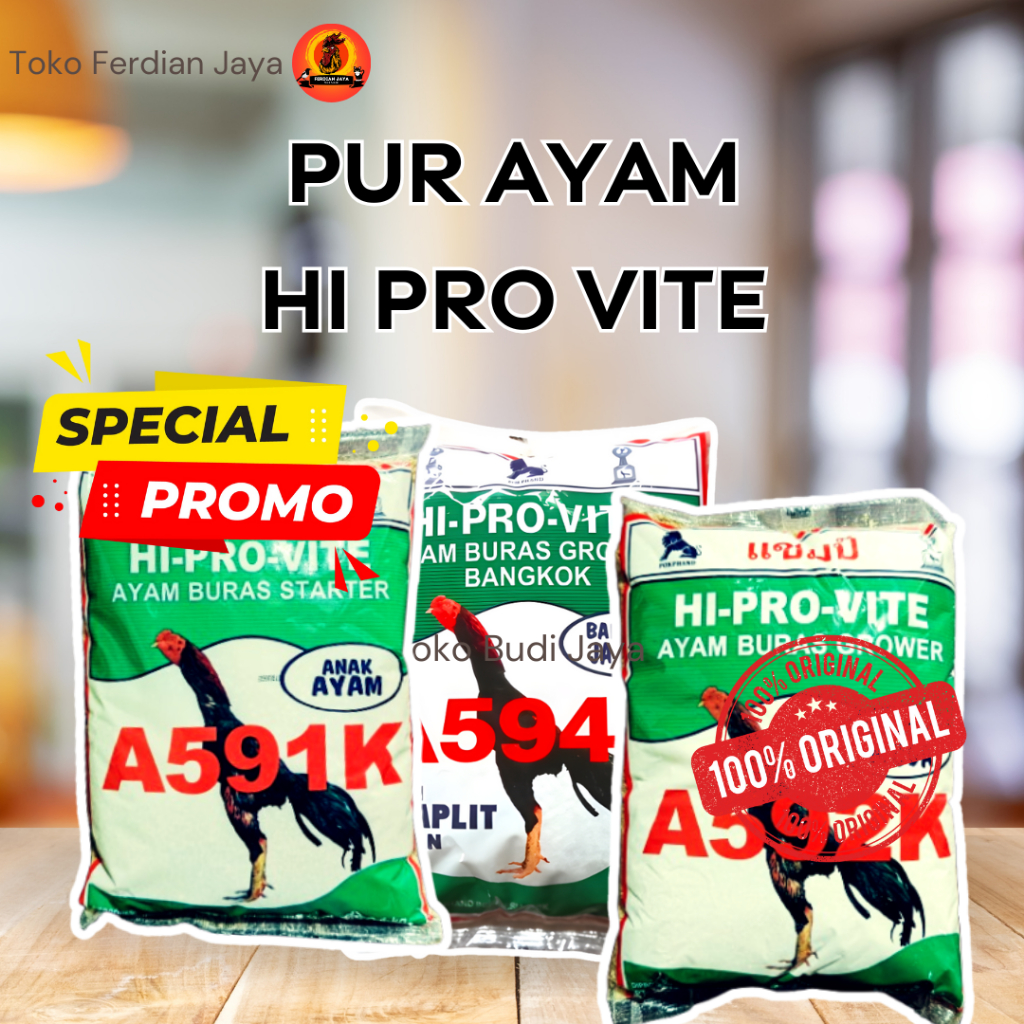 PUR AYAM HI PRO VITE BANGKOK HIPROVIT - PAKAN AYAM A591K A592K A594K