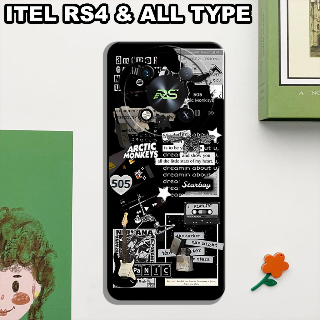 CC26/ Softcase karet lentur untuk ITEL RS4/Motif aesthetic/case ITEL RS4/kesing ITEL RS4/silicon ITE