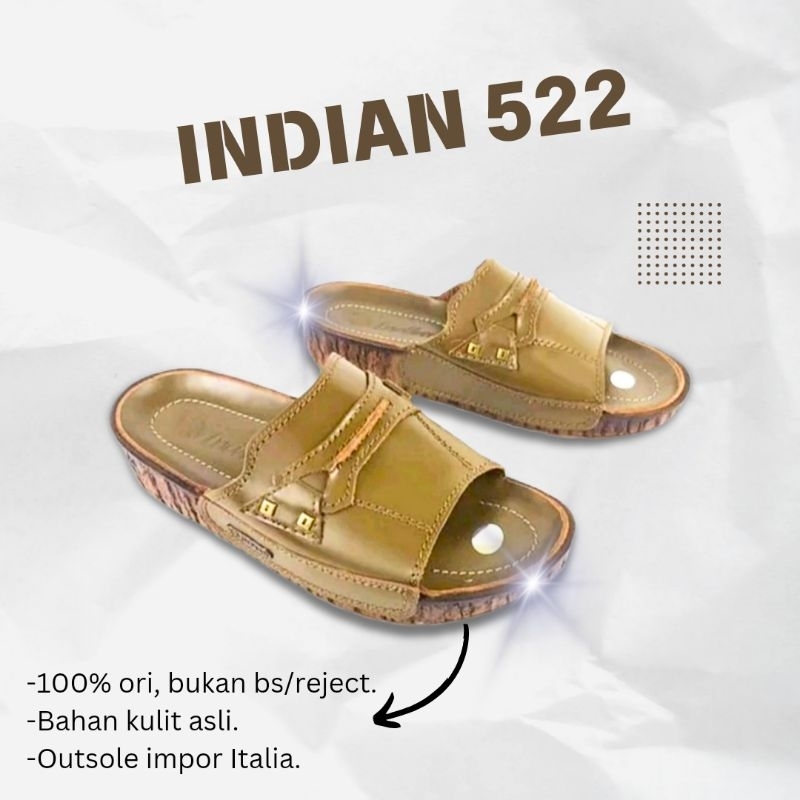 Sandal Kulit Pria Indian 522 Ori