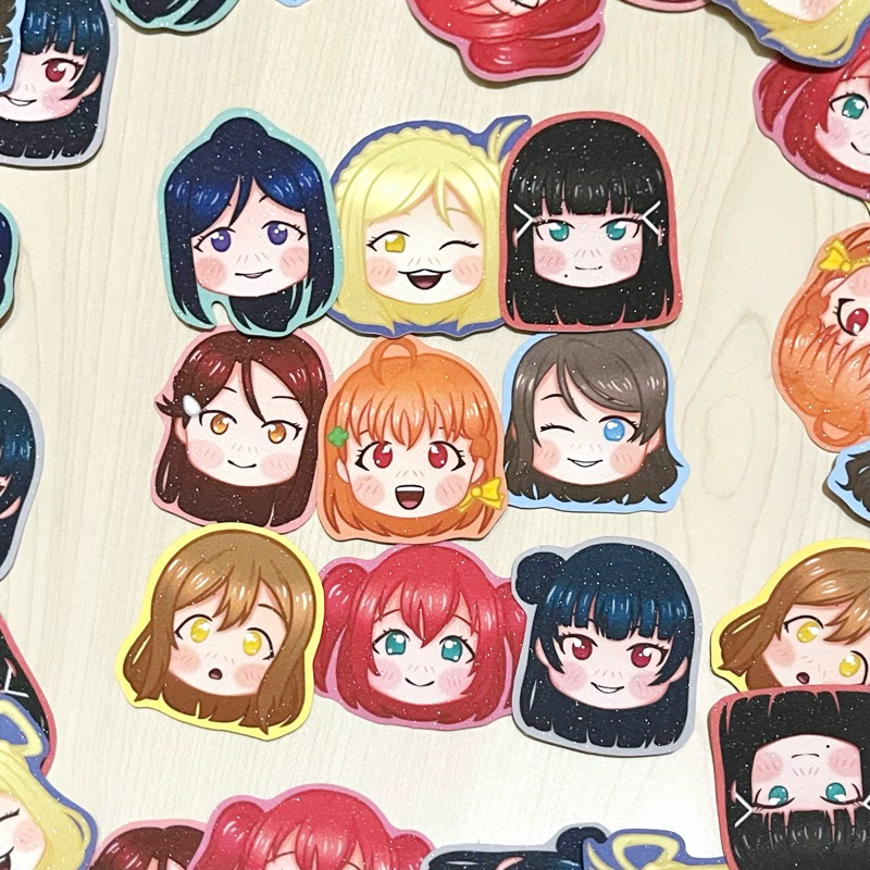 

Love Live! Sunshine!! Aqours Glitter Diecut Sticker