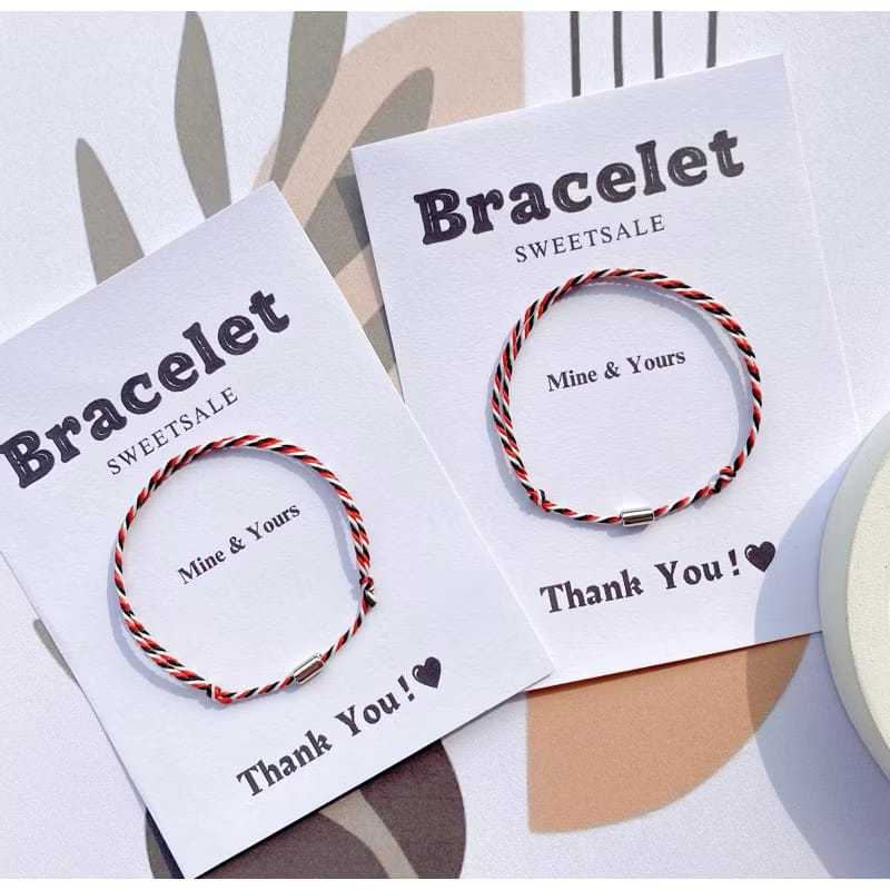 Gelang Couple Tali Tridatu Bali Manik Tabung Bracelets