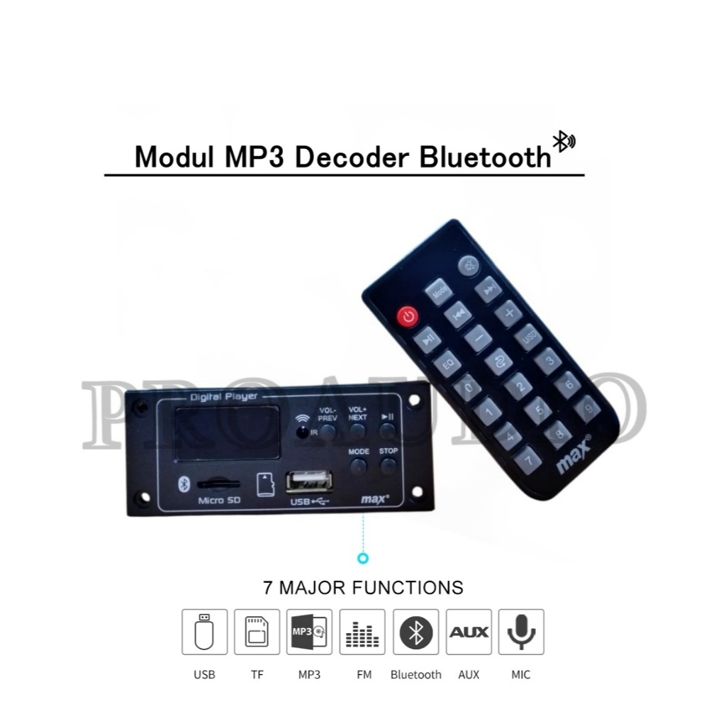 MODUL MP3 BLUETOOTH PLUS FM RADIO / KIT MODUL MP3 BT KIT MP3 KIT DIGITAL PLAYER PEMUTAR LAGU MP3 USB