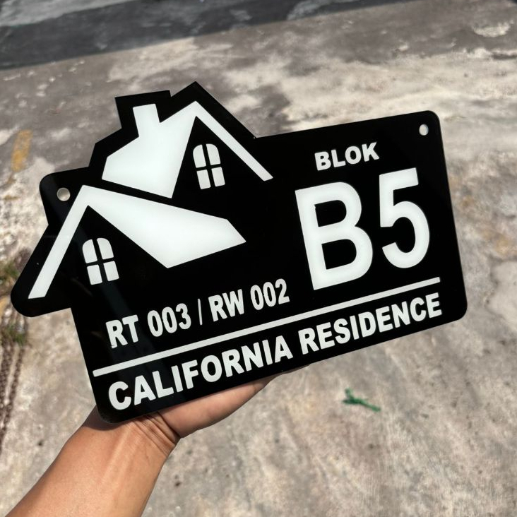 Nomor Rumah Akrilik/Papan Nama Rumah/Tulisan Nama Rumah