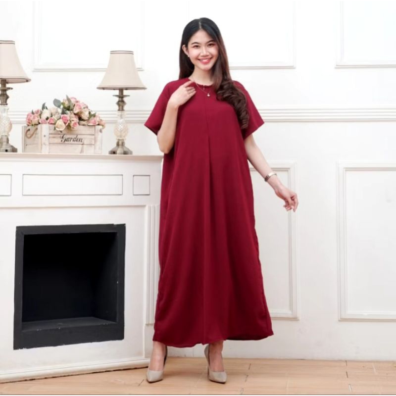 Rayon Daster Polos Lengan Pendek Busui