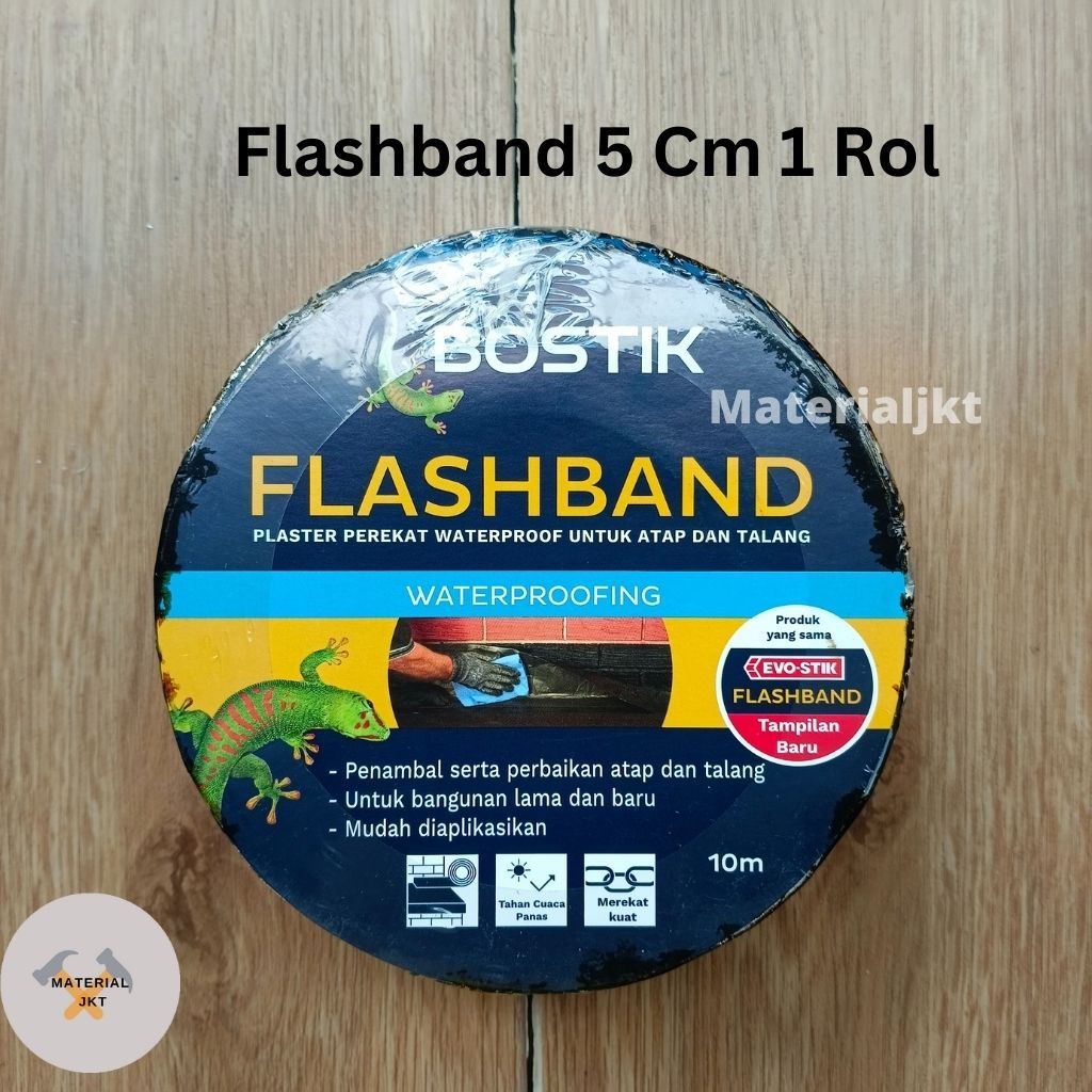 1 Rol Flashband Bostik Plasban Solasi Tambal Bocor Genteng Atap Asbes Alderon 5 CM 2 Inch 10 Meter L