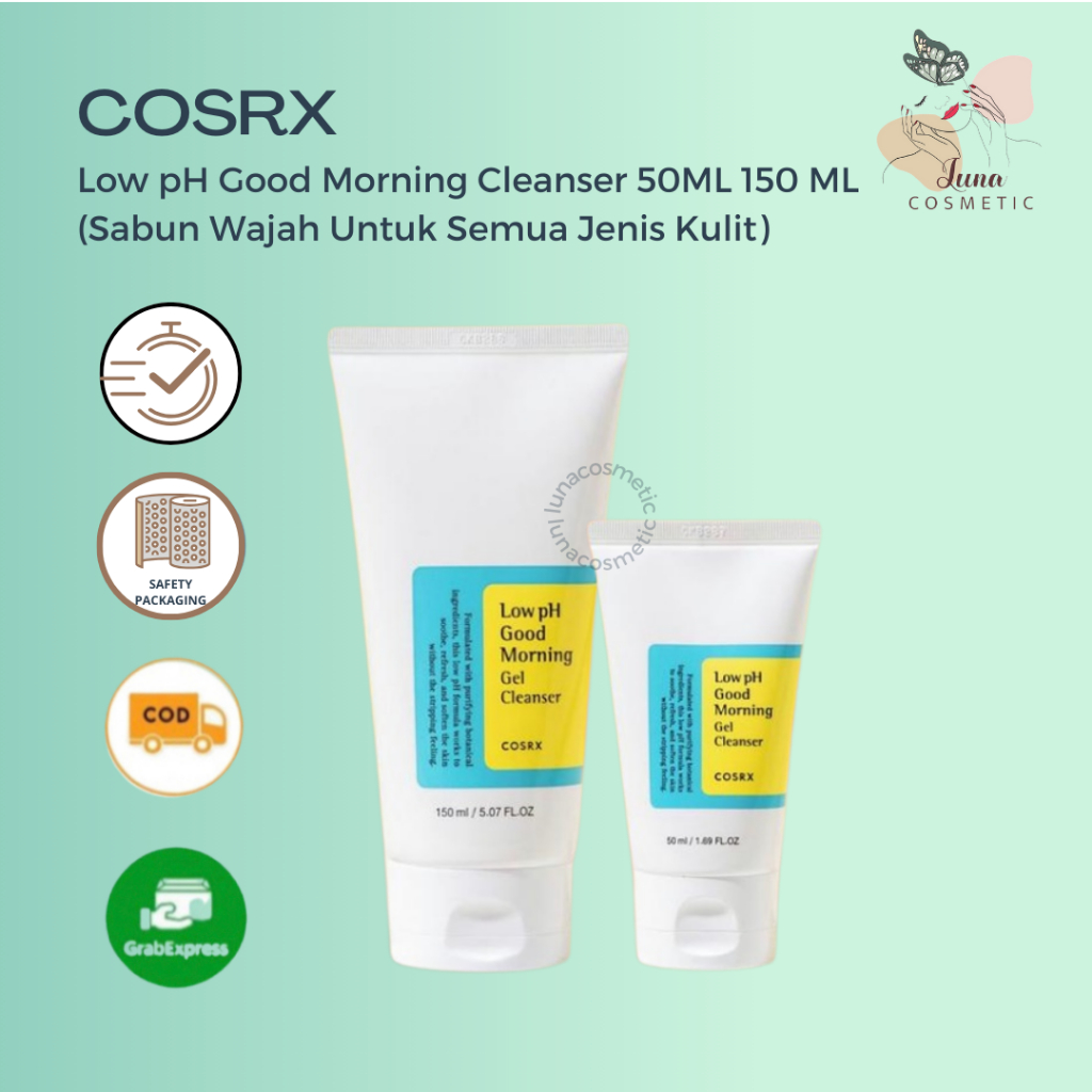 COSRX Low pH Good Morning Cleanser  50ML 150 ML (Sabun Wajah Untuk Semua Jenis Kulit)
