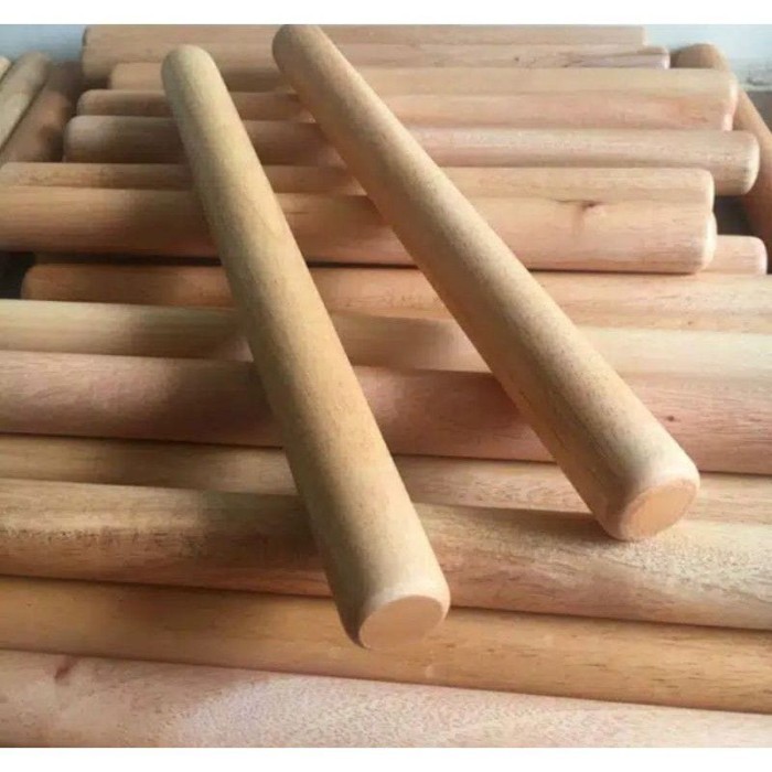 Rolling Pin Kayu Stik/Kayu Penggiling Adonan Kue Ukuran 27cm Pin Roll Penggilas Kue Anti Lengket
