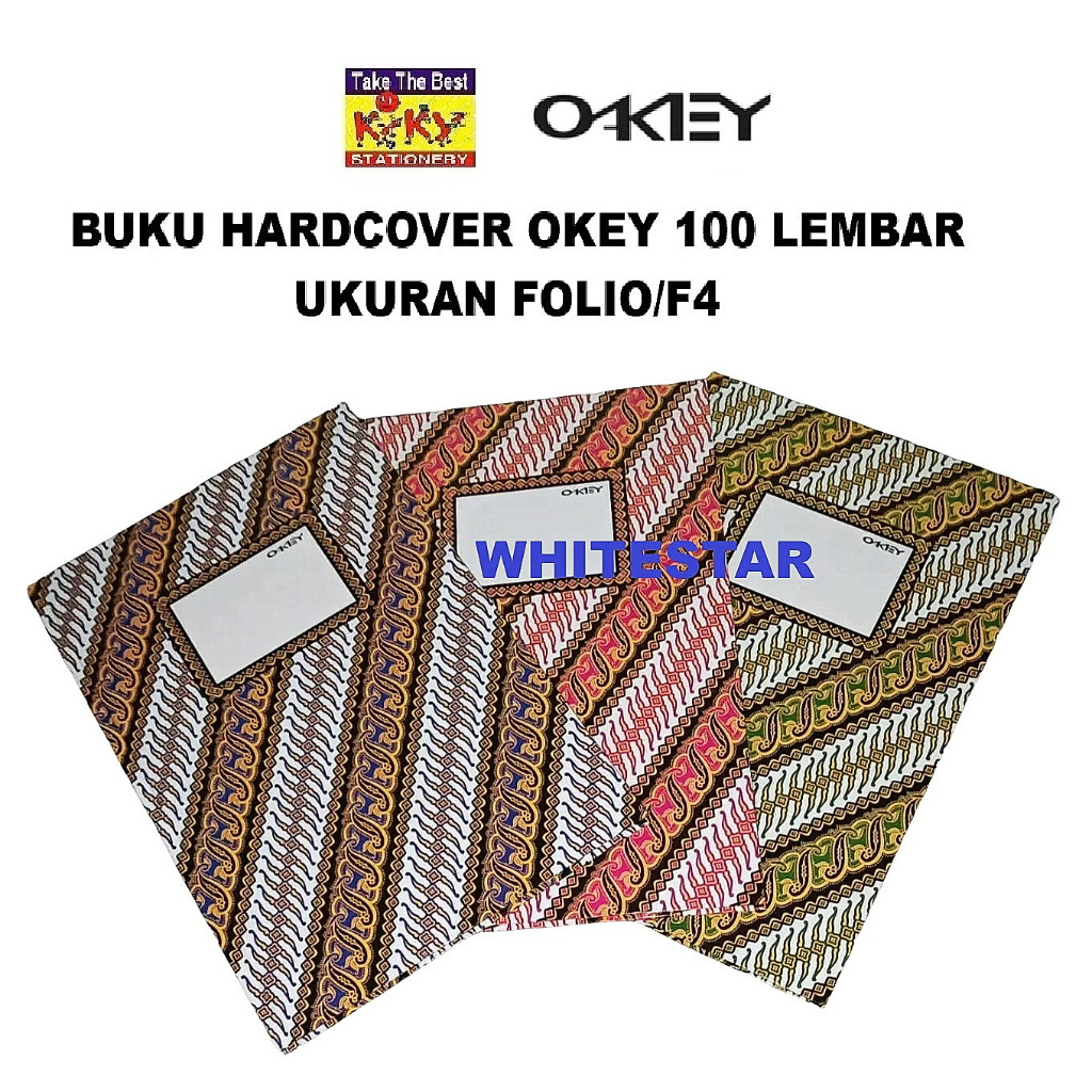 

buku tulis hard cover / hardcover okey folio / f4 - 100 lembar (kiky group)