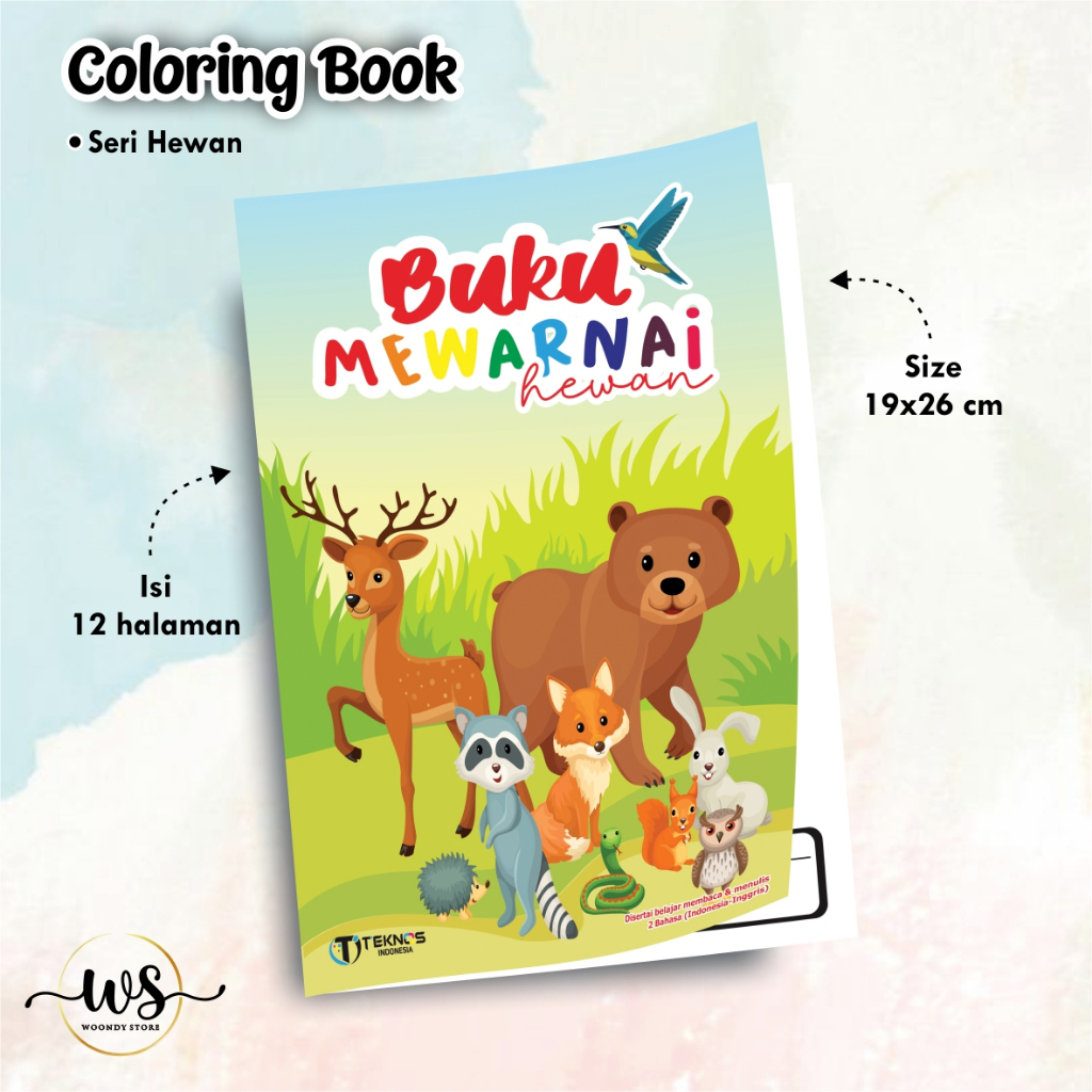 

BUKU ANAK PAUD TK - BUKU MEWARNAI HEWAN - BUKU EDUKASI ANAK