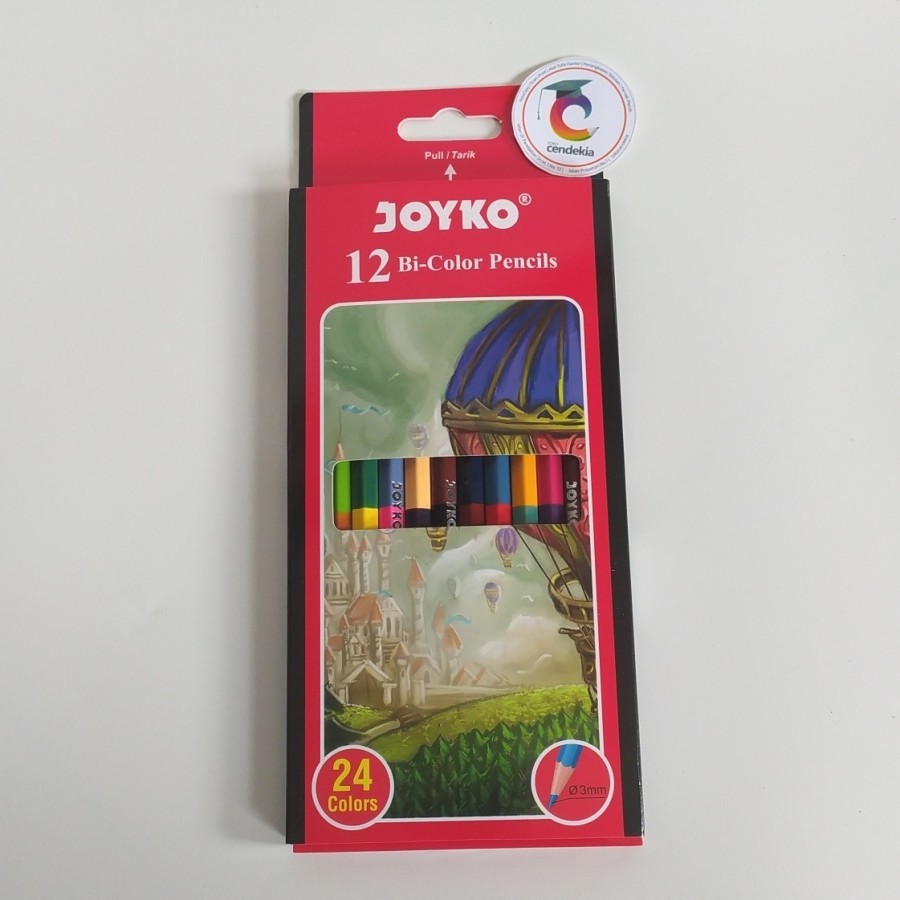 

Pensil warna JOYKO 12 pensil 24 warna Co-Bi101 panjang