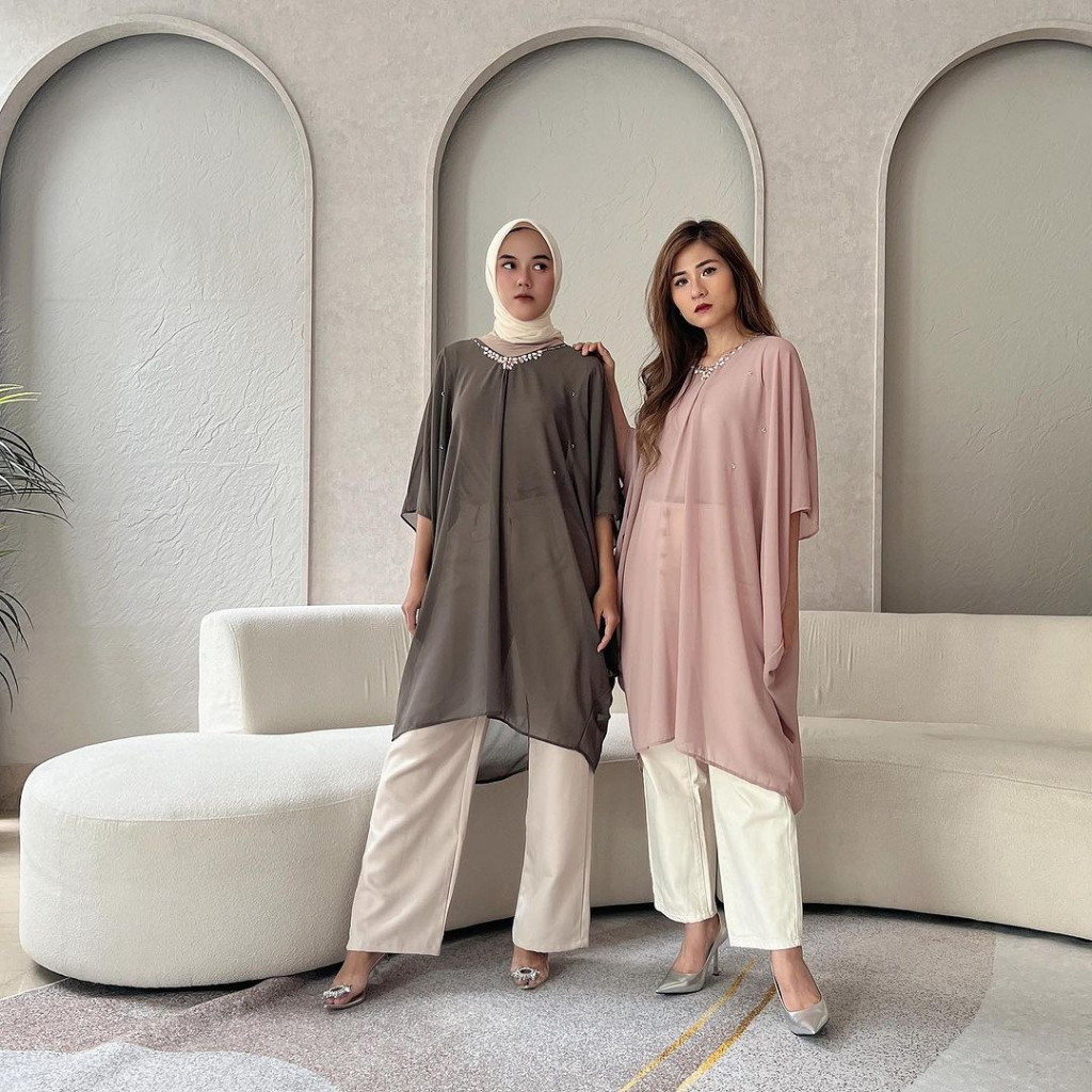 [LaVaylin] LV014 Baju Gamis Tunik Muslim Dress Wanita Premium Fashion Modern Terbaru