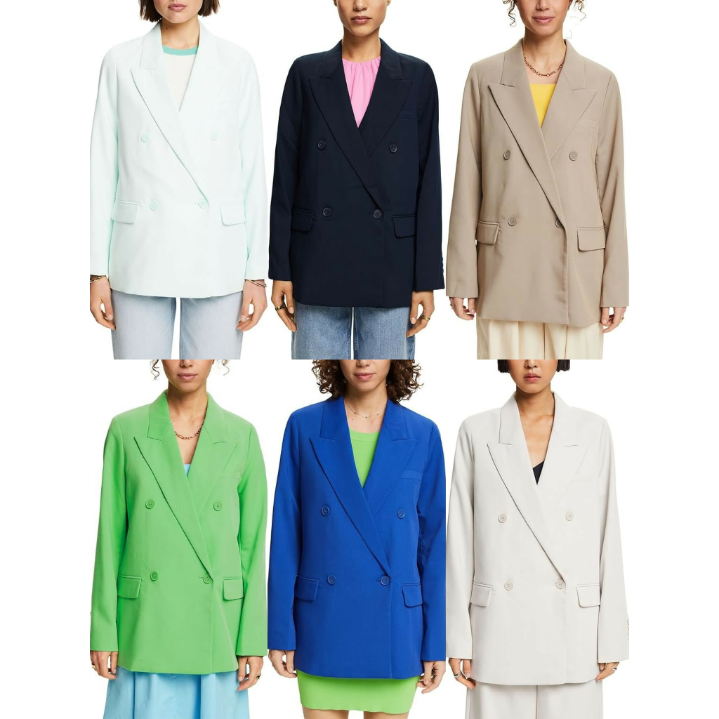 Blazer Wanita Kantoran Double Breasted Blazer - ESP-5997