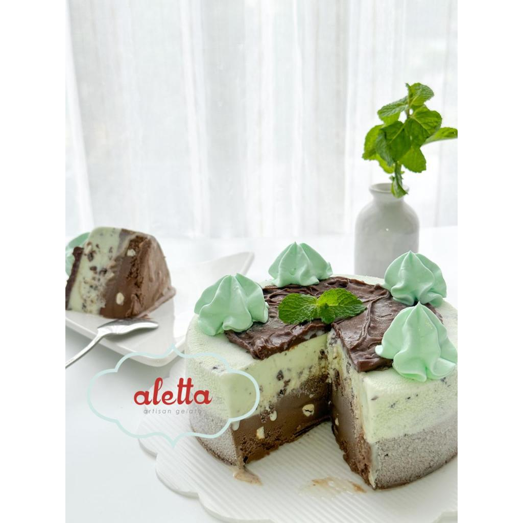 

Gelato Cake - [Belgium Dark Mint Choco] - Ice Cream Cake - Kue Ulang Tahun - Kue Es Krim - Birthday Cake - Kue eskrim - Icecream
