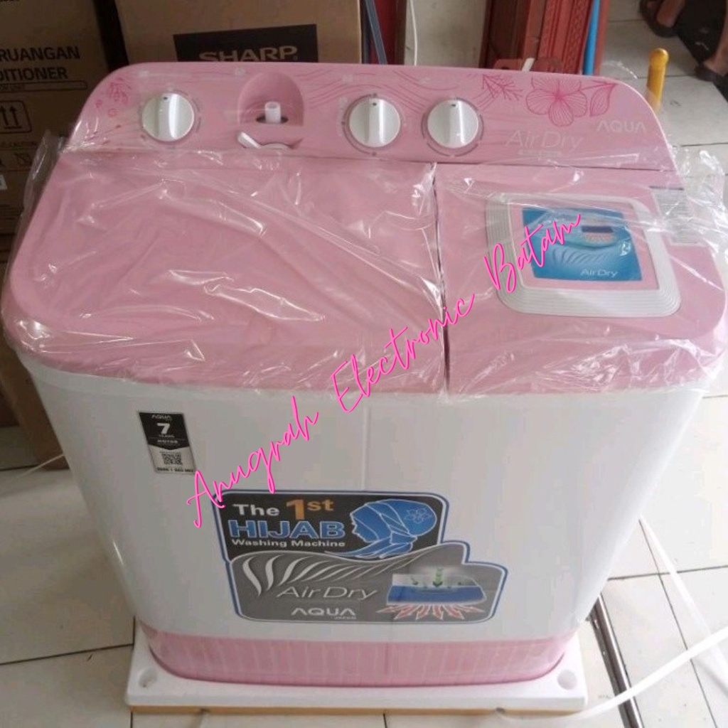 Mesin Cuci AQUA QW-761XT Hijab Series QW761XT 2 Tabung 7 Kg 761XT BATAM