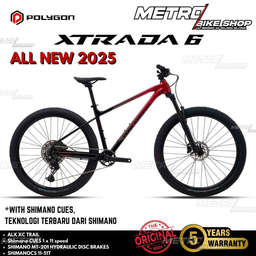 Polygon Xtrada 6 ALL NEW 2025 shimano CUES Sepeda gunung Sepeda MTB Sepeda XC Polygon