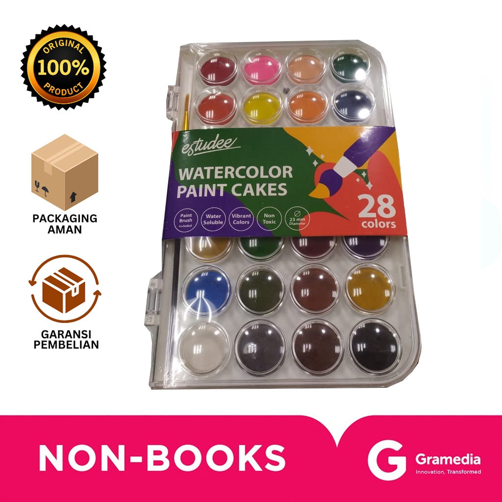 

Gramedia Bali - ESTUDEE WATERCOLOR CAKE 23MM SET28 ES-WC23-28