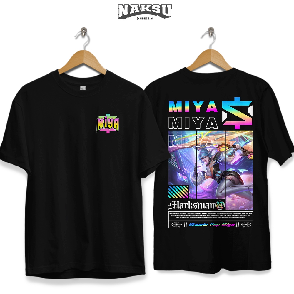 KAOS STREETWEAR MOBILE LEGENDS SKIN MIYA ATOMIC NINJA BAJU DISTRO SOFT 24S