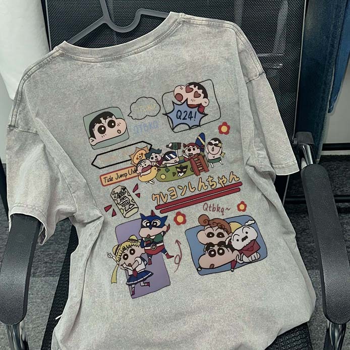 Pola anime lucu Crayon Shin-chan Kaos Pria Premium Tebal |Kaos Pria|Kaos Import baju t shirt pria | 