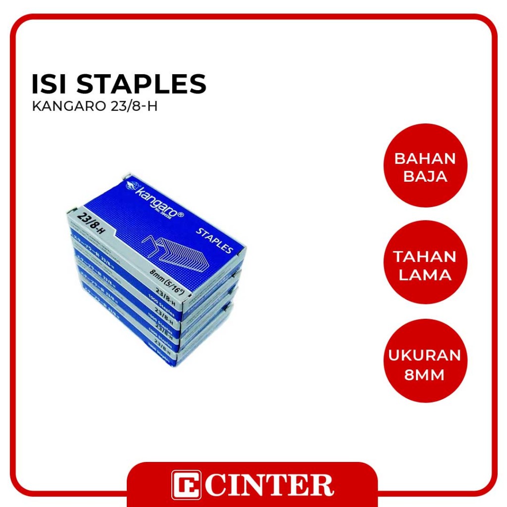 

KANGARO - ISI STAPLER / ANAK HEKTER / STAPLES 208 23/8