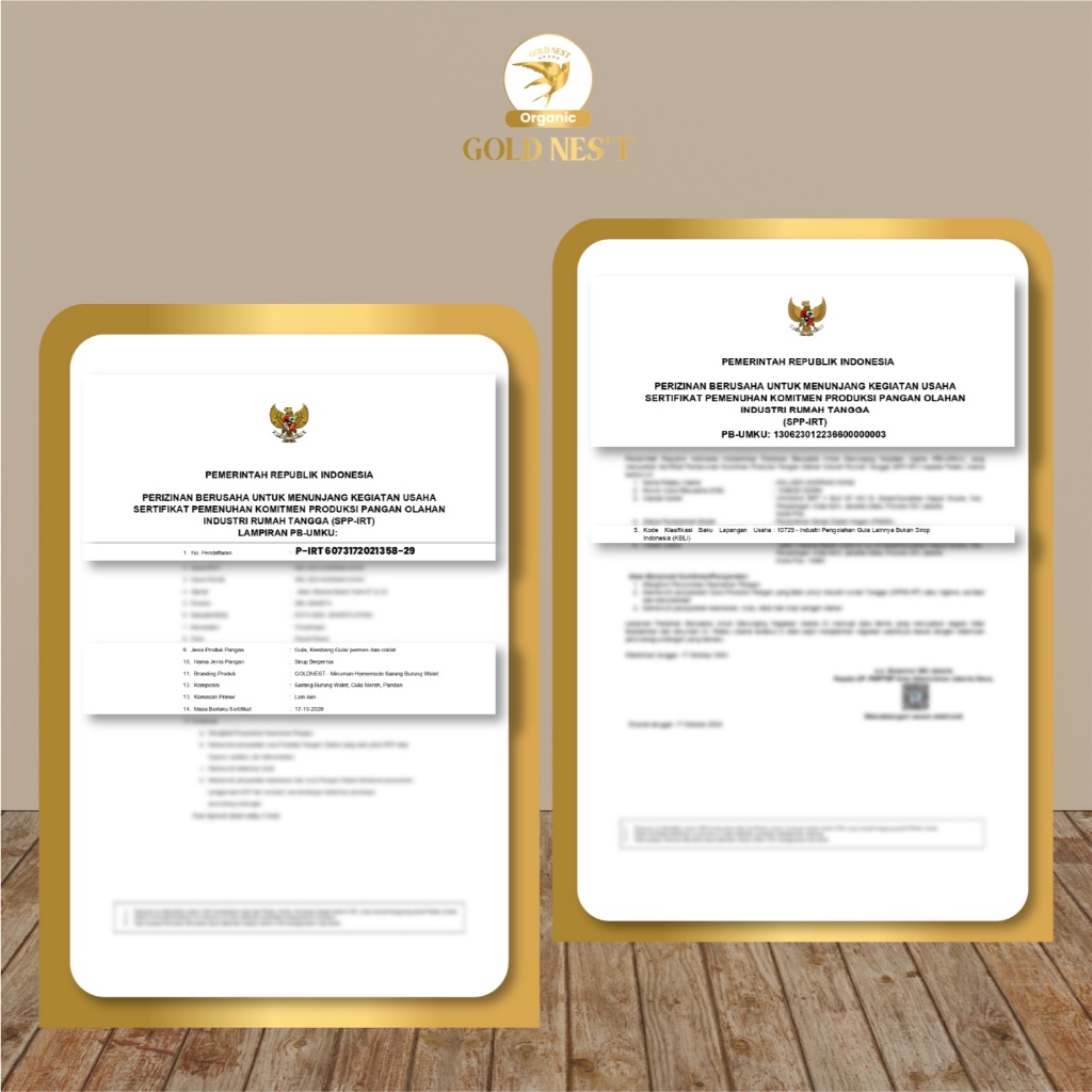 

GFD GOLDNEST-Minuman Sarang Burung Walet Alami (Yanwo)-6botol@70ml